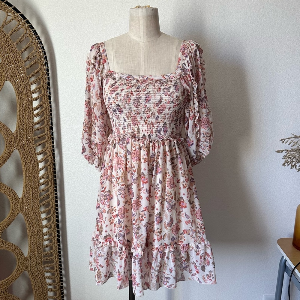 Super Natural by Secret Mission Poly Waffle Georgette Greenport Mini Dress